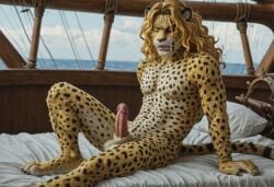 ai_generated anthro furry jaguar male male_only one_piece pedro_(one_piece) penis