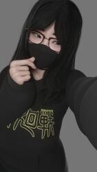 1girls 2025 3d alternate_version_available black_hair eunji_(mslewd) female female_only grey_background image_set long_hair mslewd original original_character simple_background solo