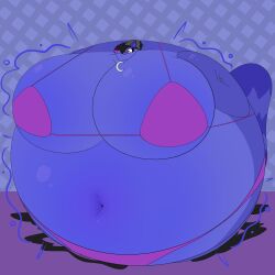 big_breasts blueberry_inflation breasts cleavage creme_balloon female furry huge_breasts hyper_breasts inflation tagme thick_thighs wide_hips