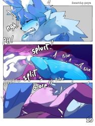 2025 age_difference anal anal_sex anthro big_penis blue_body blue_fur blue_hair bodily_fluids canid canine canis closed_eyes comic cum cum_inside digital_drawing_(artwork) digital_media_(artwork) doggy_style domestic_cat dr_louise_(sonotiq-poya) duo ejaculation felid feline felis from_behind_position fur genital_fluids genitals hair hi_res huge_cock inflation inflation inner_ear_fluff internal jackal jewelry jin_(sonotiq-poya) light lighting male male/male mammal muscular muscular_anthro muscular_male penetration penile penile_penetration penis penis_in_ass purple_body purple_fur saliva sex shaded sonotiq-poya stomach_bulge sweat sweatdrop tuft watermark xenoverse_(sonotiq-poya_series)