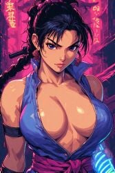 ai ai_generated breasts china female japan lady lady_ninja ninja pixel pixel_art pixel_tits sexy tits_out weapons