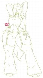 1girls armpits arms_up artist_name color colored colored_sketch female female headband my_singing_monsters obscured_eyes pomily rooba sketch smile solo solo_female stockings teeth tenshipichi virgin_destroyer_sweater