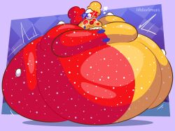 1girls 3d_glasses blob clown clown_girl cookie_run cookie_run_ovenbreak costume fat female lifelinelemons obese obese_female popcorn popcorn_cookie ssbbw