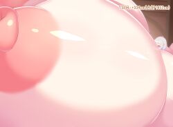1girls areolae breast_expansion breasts breasts colossal_breasts exposed_breasts female growth_sequence hyper hyper_breasts japanese_text kokkoro_(princess_connect!) nipples princess_connect! tagu_hblabe text