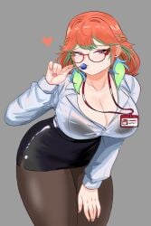 breasts glasses hololive hololive_english licking_lollipop lollipop peagade skirt suggestive suggestive_look suggestive_pose sweaty_boobs sweaty_breasts takanashi_kiara teacher thighs thighs_bigger_than_head wet_clothes wet_shirt