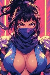 ai ai_generated breasts china female japan lady lady_ninja ninja pixel pixel_art pixel_tits sexy tits_out weapons