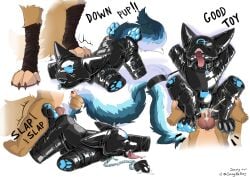 absurd_res anal anal_sex animal_genitalia anthro arms_tied balls bitchsuit blue_pawpads bodily_fluids bondage bondage bondage_gear bound canid canine chains chicken-wing_tied clothing collar collar_tag countershade_tail countershading cum digital_media_(artwork) dominant dominant_anthro dominant_male drone dronesuit duo erection footprint fox frogtied fur gag gagged genital_fluids genitals hi_res latex latex_clothing latex_skinsuit leg_wrap legs_tied lock lock_bulge lock_symbol male male/male male_penetrated male_penetrating male_penetrating_male mammal multicolored_body multicolored_fur multicolored_tail nude nude_anthro null_bulge onomatopoeia paw_symbol pawpads pawprint paws penetration penis petplay phrozt_(character) puppyplay restraints ring_gag roleplay rubber_clothing sanynebeystoll sensory_deprivation sensory_deprivation_hood sequence sex skinsuit sound_effects submissive submissive_anthro submissive_male tail tan_body tan_fur teeth teeth_showing text tight_clothing tongue tongue_out zee_(zfursee)