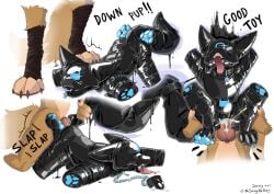 absurd_res anal anal_sex animal_genitalia anthro arms_tied balls bitchsuit blue_pawpads bodily_fluids bondage bondage bondage_gear bound canid canine chains chicken-wing_tied claws clothing collar collar_tag cum digital_media_(artwork) dominant dominant_anthro dominant_male drone dronesuit duo erection footprint fox frogtied fur gag gagged genital_fluids genitals hi_res latex latex_clothing latex_skinsuit leg_wrap legs_tied liquid_latex lock lock_bulge lock_symbol male male/male male_penetrated male_penetrating male_penetrating_male mammal nude nude_anthro null_bulge onomatopoeia paw_symbol pawpads pawprint paws penetration penis petplay phrozt_(character) puppyplay restraints ring_gag roleplay rubber_clothing sanynebeystoll sensory_deprivation sensory_deprivation_hood sequence sex simple_background skinsuit sound_effects submissive submissive_anthro submissive_male tail tan_body tan_fur teeth teeth_showing text tight_clothing tongue tongue_out zee_(zfursee)