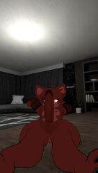 balls big_penis femboy fexa five_nights_at_freddy's foxy_(cally3d) foxy_(fnaf) hands_behind_head laying_down male nude nude_male solo vrchat vrchat_avatar vrchat_media vrchat_model