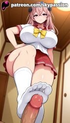 1boy 1girls 2025 ai_assisted ai_generated anime artist_name big_breasts big_breasts big_breasts big_chest big_penis blurry blurry_background blush breast breasts breasts breasts bust busty chest clothed_female cock cum cum_on_body depth_of_field dick ejaculation erection eyebrows_visible_through_hair feet feet_fetish flower foot_fetish foot_on_penis foot_play footjob hair_flower hair_ornament hi_res high_quality high_resolution highres indoors inui_sajuna large_breasts large_penis long_hair looking_at_viewer patreon patreon_username penis pink_eyes pink_hair pov precum red_skirt rose school_uniform short_sleeves skirt skypassion smile solo_focus sono_bisque_doll_wa_koi_wo_suru stable_diffusion straight toejob uncensored veins veiny_penis watermark