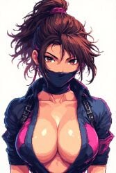 ai ai_generated breasts china female japan lady lady_ninja ninja pixel pixel_art pixel_tits sexy tits_out weapons