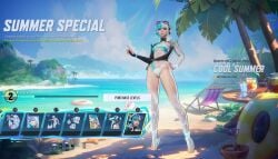 1girls animated ass ass_focus big_ass bubble_ass bubble_butt female female_only long_legs luna_snow luna_snow_(cool_summer) luna_snow_(marvel_rivals) marvel marvel_rivals official_alternate_costume sound swimsuit tagme thick_thighs video