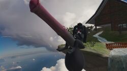 balls black_fur cock dick dinwar hobkin hyper hyper_balls hyper_penis hyper_testicles male penis penis_bigger_than_body testicles vrchat