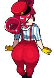 1girls 2d 2d_(artwork) arched_back ass ass_focus back back_view backboob big_ass blouse breasts clothed clothed_female clothing eyelashes female female_only fully_clothed girly girly_pose gloves gluteal_fold hat high-angle_view high-waist_pants high_waisted_pants hips_wider_than_shoulders huge_ass kasane_teto kasane_teto_(sv) large_ass looking_at_viewer looking_back looking_up mesmerizer_(vocaloid) mesmerizer_teto muds mv_character pants petite petite_ass petite_body petite_female pose posing posing_for_the_viewer presenting presenting_ass red_eyes red_hair round_ass shiny_clothes shirt short_female simple_background skinny skinny_female slim_girl slim_waist solo solo_female sticking_ass_out striped_shirt suspenders synthesizer_v thick_ass thick_thighs thighs tight_clothing tight_pants twin_drills utau white_background wide_hips