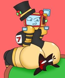ass badware_(die_of_death) die_of_death_(roblox) fan_character roblox roblox_game robloxian sitting_on_person strimvade5000_(artist)