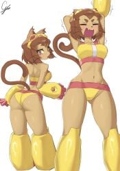 gameoverse gianxander_ kit_(gameoverse) stretching yawning