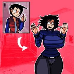 1girls 1male fetish gender_transformation genderswap huge_breasts sequence tf transformation ykujo