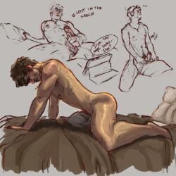 1boy body_hair crying dialogue gay heated_rivalry humping humping_pillow ilya_rozanov masturbating masturbation phone_sex shane_hollander tears video_call