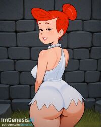 ai ai_generated big_ass cartoon_character cartoon_milf redhead_female the_flintstones wide_hips wilma_flintstone