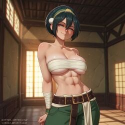 1girls ai_generated avatar_legends avatar_the_last_airbender black_hair blind empty_eyes tagme toph_bei_fong