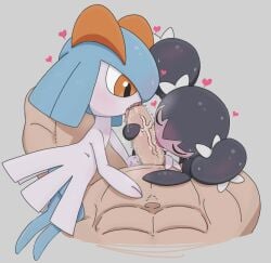 artist:pheroviran gothorita kirlia male_human/female_pokemon pokemon