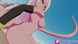 android android_21 dragon_ball dragon_ball_z floating pink_skin red_eyes self_upload tagme tail video white_hair