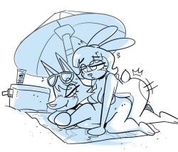 2girls animal_crossing ass audie_(animal_crossing) beach breasts cassettepunk female nude sex tagme