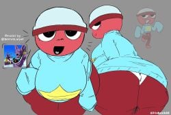 31shoebill ass ass_focus beerus bent_over big_ass big_breasts breasts chubby chubby_female colored dandy's_world dandys_world dragon_ball dragon_ball_super edit edited fat_ass female gigi_(dandy's_world) looking_at_viewer panties presenting_ass sketch sweater sweater_lift third-party_edit
