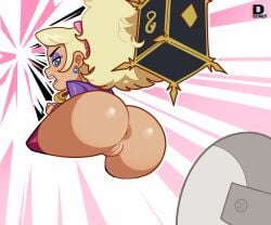 asshole baby_doll batman_(series) big_ass blonde_hair blue_eyes bottomless dc_comics deemlyart hammer mary_dahl pussy