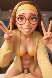 1girl ai_assisted ai_generated bending_over big_ass big_hero_6 bouncing_breasts bra_down cleavage detailed_face doggy_style fucked_into_submission fucked_silly glasses green_eyes heart_eyes heart_shaped_pupils honey_lemon looking_back_at_viewer pov seductive_look seductive_smile skinny smiling tall thicc_ass thicc_thighs torn_clothes vaginal_sex wants_to_fuck wide_hips yellow_headband