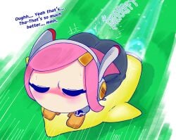 blush closed_eyes hexanne kirby_(series) permafrost_(artist) pink_hair susie_(kirby)