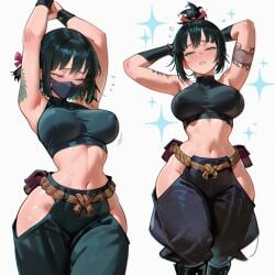 1girl 2d ai_generated anime big_breasts breasts female female_focus female_only fubuki_(one-punch_man) green_eyes green_hair large_breasts myaicrush nipples one-punch_man patreon perfect_body sexy_body sexy_female sexy_pose short_hair solo_female