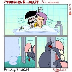 2girls bath breasts comic eddy_nat ellie_(eddy_nat) female goth_(eddy_nat) nude tagme