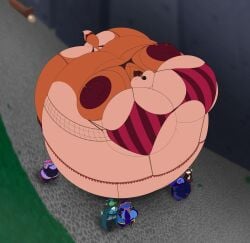 bbw big_breasts blueberry_inflation breasts cleavage female frisk_lk furry huge_breasts hyper_breasts inflation overweight tagme thick_thighs wide_hips