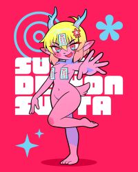 1girls antlers barefoot breasts demon female kewlbot nude pasties tagme