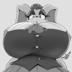 1girls 2026 2d 2d_(artwork) 2d_artwork anthro big_breasts breasts breasts_focus bunny bunny_ears bunny_girl clothed clothed_female digital_art digital_drawing_(artwork) digital_media_(artwork) digitaldomain123 female furry furry_female greyscale huge_breasts lagomorph leporid looking_at_viewer rabbit rabbit_ears rabbit_girl sega solo sonic_(series) sonic_the_hedgehog_(series) tagme vanilla_the_rabbit worm's-eye_view