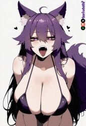 1girl ahoge ai_generated big_boobs big_breasts big_thighs bikini bikini_bottom bikini_top blush boobies boobs boobs_bigger_than_head breasts breasts_bigger_than_head bursting_breasts curvaceous curvy curvy_figure digital_media_(artwork) dog_ears dog_girl dog_tail doggirl drool enormous_breasts enormous_thighs female female_focus gigantic_breasts gigantic_thighs hair_between_eyes hair_flaps highres hips hourglass_figure huge_ass huge_boobs huge_breasts huge_thighs huge_tits humongous_ass humongous_breasts humongous_thighs kemonomimi large_breasts large_thighs legs long_hair massive_breasts massive_thighs mature mature_female mouth_open patreon_username petgirl petite pupils purple_ears purple_eyes purple_hair purple_tail round_breasts self_upload slim_waist smooth_skin thick thick_hips thick_legs thick_thighs thighs thighs_bigger_than_head tits tits_bigger_than_head tongue tongue_out tori toriwoofs voluptuous waist watermark wavy_hair white_background white_pupils white_skin white_skinned_female wide_hips wide_thighs wolf_ears wolf_tail woman