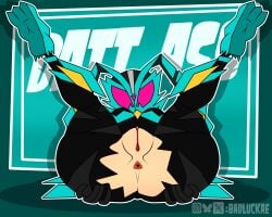 1girls anal anus badluckae bodysuit datt_(kamen_rider_my-th) fat_ass female female_focus female_only helmet kamen_rider kamen_rider_datt kamen_rider_my-th_(series) legs_apart looking_at_viewer lying lying_on_back pussy pussy_lips spread_butt spread_legs spreading thick thick_ass thick_thighs thighhighs thighs tokusatsu torn_bodysuit torn_clothes torn_clothing