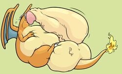 absorption_vore autofellatio balls big_balls bulge charizard cock_vore cum dragon fellatio flygon_(artist) furry hyper hyper_balls hyper_penis inflation male masturbation nintendo oral penis penis_vore pokemon pokemon_(species) safiros self_vore vein video_games vore what