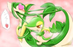 ambiguous_gender blood blush drooling female feral male nintendo nosebleed pixiv pokemon pokemon_(species) pokemon_bw saliva servine snake snivy straight video_games vine_whip 風人