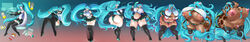 areola belly_expansion big_breasts bovine breast_expansion breasts cattle female furry green_hair hair hatsune_miku horns huge_breasts hyper hyper_breasts jacques00 lactation lips pussy_juice transformation vocaloid