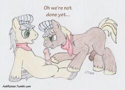 animated clop cum fellatio friendship_is_magic furry gay horsecock male my_little_pony no_humans oral oral_sex penis precum railpony traditional