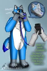 2024 anal anal_sex anthro asphyxiation blindfold blue_body blue_fur bondage bondage_gear breath_play canid canine canis cleave_gag clothing comrade_cumstain controller costume digital_media_(artwork) disembodied_hand english_text erotic_asphyxiation facial_piercing fur furry_wearing_fursuit fursuit gag gagged ghost_hand hair hi_res internal lock locked_in locked_in_clothes male male_only mammal nose_piercing nose_ring object_in_ass offscreen_character padlock padlocked_collar penetration piercing plastic_bag plushie plushsuit remote_control remote_controlled_vibrator remote_vibrator ring_piercing sensory_deprivation septum_piercing sex_toy sex_toy_in_ass sex_toy_insertion simple_background solo submissive submissive_anthro submissive_male tail text trapped trapped_in_fursuit umbra_(hornybluwuff) vibrator vibrator_in_ass white_body white_fur wolf