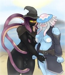 accelerator_(tds) beach electroshocker inminent_sex jellyfish jellyfish_electroshocker octopus octopus_accelerator octopus_girl roblox roblox_game tower_defense_simulator yuri