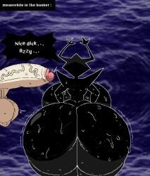 armor asriel_dreemurr ass balls big_ass big_balls big_breasts big_penis black_body breasts deltarune dess_holiday edit female furry imminent_sex penis roaring_knight sweating text_bubble the_knight_(deltarune) the_roaring_knight undertale undertale_(series) varix varix_(edit) video_game_character video_games white_fur