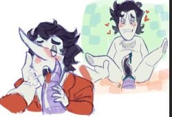 black_hair blowjob blue_cum cuntboy cuntboy_sans_balls deltarune fellatio gay gay_sex herm hermaphrodite intersex licking_penis male male/male maleherm missionary_position multi_genitalia penetration penis pussy robot size_difference smaller_male spamton_g_spamton tenna_(deltarune) tentacle_in_mouth tentacle_penetration transmasc tv unusual_genitalia