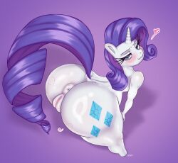 anus ass ass_bigger_than_head ass_focus ass_up asshole big_ass big_butt bite_mark bite_mark_on_ass cutie_mark female furry furry_female furry_only kilih188 my_little_pony pony ponytail pussy rarity_(mlp) tagme