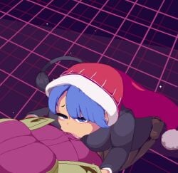1futa 1girls animated blowjob cum_in_mouth doremy_sweet facial hat kishin_sagume sagume_kishin touhou yado_taityou