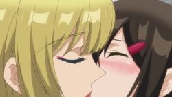 amusement_park blonde_hair blue_eyes blush blush breasts brown_hair cumming drooling eyelashes eyeshadow female ferris_wheel fingering fingering_pussy green_eyes half-closed_eyes hd hentai hugging kirishima_ryou kissing kominami_shizuka lipstick long_hair longer_than_one_minute orgasm pink_highlights pussy short_hair skirt_no_naka_wa_kedamono_deshita tagme tongue_kissing video