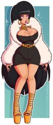 big_breasts bimbo bimbo_body bimbo_lips breasts_bigger_than_head bruce_wayne dc dc_comics dress huge_breasts nipples rule_63 voluptuous voluptuous_female wide_hips wrenzephyr2